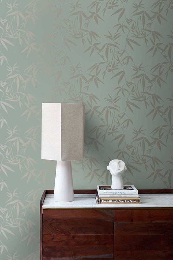 guadua-green-bamboo-leaves-wallpaper-york-wallcoverings-dd347736 - York Wallpaper Wallpaper