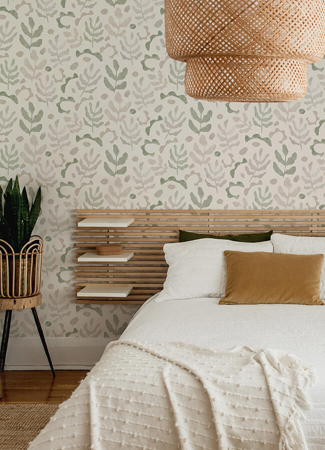 neutral-green-mira-peel-and-stick-wallpaper-york-wallcoverings-nus4937 - York Wallcoverings Wallpaper