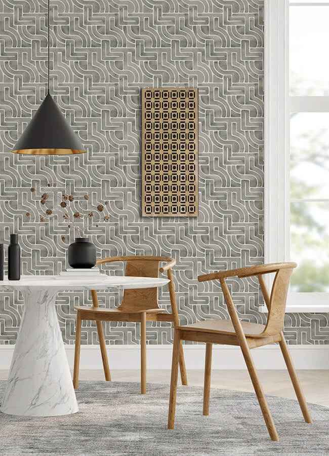 Grey Blythe Peel & Stick Wallpaper - York Wallcoverings - NUS4936 - York Wallcoverings Wallpaper