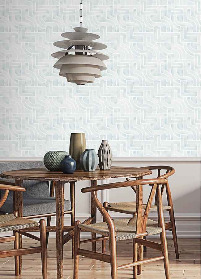 Blue Blythe Peel & Stick Wallpaper - York Wallcoverings - NUS4934 - York Wallcoverings Wallpaper