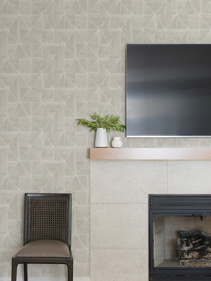 taupe-lazlo-peel-and-stick-wallpaper-york-wallcoverings-nus4408 - York Wallcoverings Wallpaper