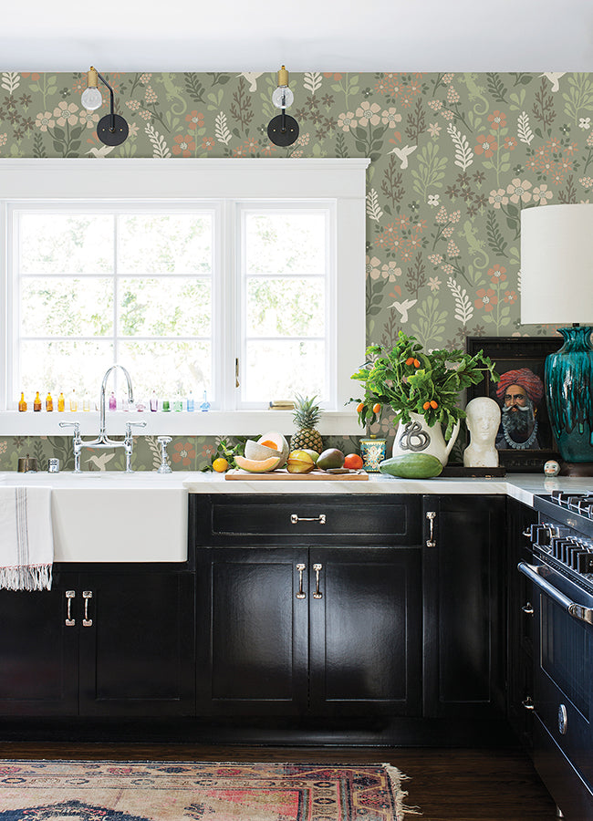 karina-green-meadow-wallpaper-york-wallcoverings-2980-26173 - York Wallcoverings Wallpaper