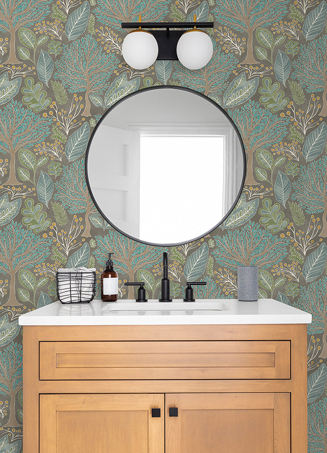 kiah-taupe-forest-wallpaper-york-wallcoverings-2980-26182 - York Wallpaper Wallpaper