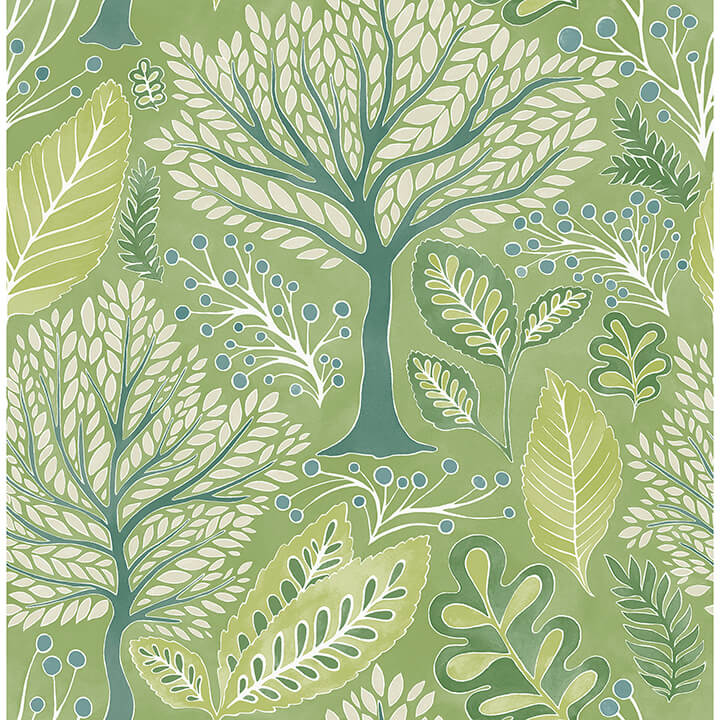 kiah-green-forest-wallpaper-york-wallcoverings-2980-26184 - York Wallcoverings Wallpaper