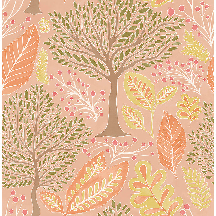 kiah-blush-forest-wallpaper-york-wallcoverings-2980-26185 - York Wallcoverings Wallpaper