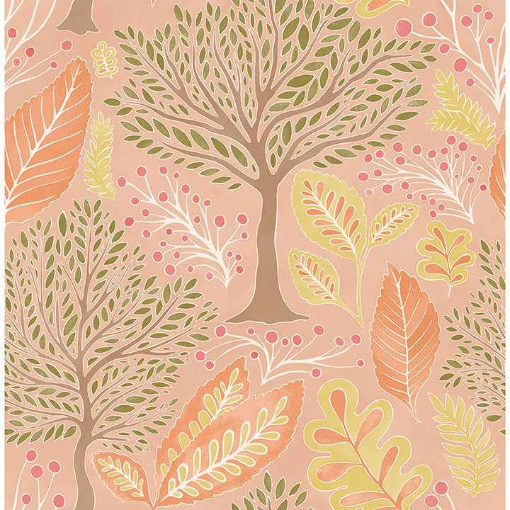 Kiah Blush Forest Wallpaper - York Wallcoverings - 2980-26185 - York Wallcoverings Wallpaper