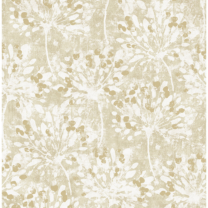 dori-gold-painterly-floral-wallpaper-york-wallcoverings-2980-26188 - York Wallcoverings Wallpaper