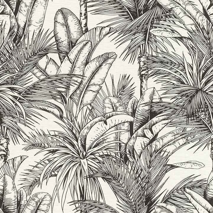Serra White Palm Wallpaper - York Wallcoverings - 2980-478013 - York Wallcoverings Wallpaper