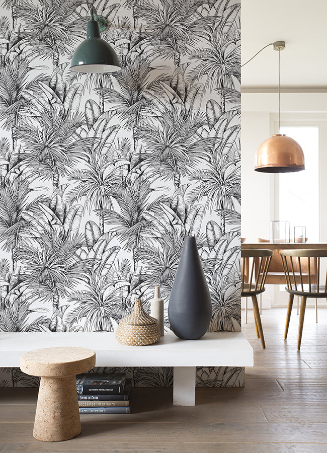 serra-white-palm-wallpaper-york-wallcoverings-2980-478013 - York Wallcoverings Wallpaper