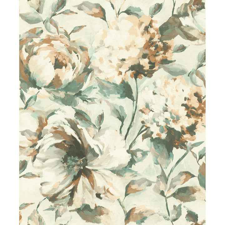 Attia Light Blue Floral Wallpaper - York Wallcoverings - 2980-485134 - York Wallcoverings Wallpaper