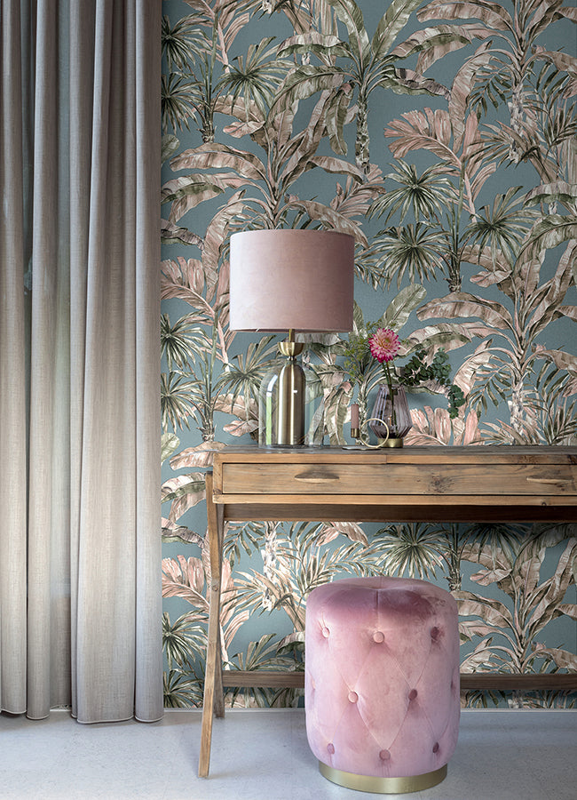 calle-light-blue-tropical-wallpaper-york-wallcoverings-2980-485257 - York Wallpaper Wallpaper