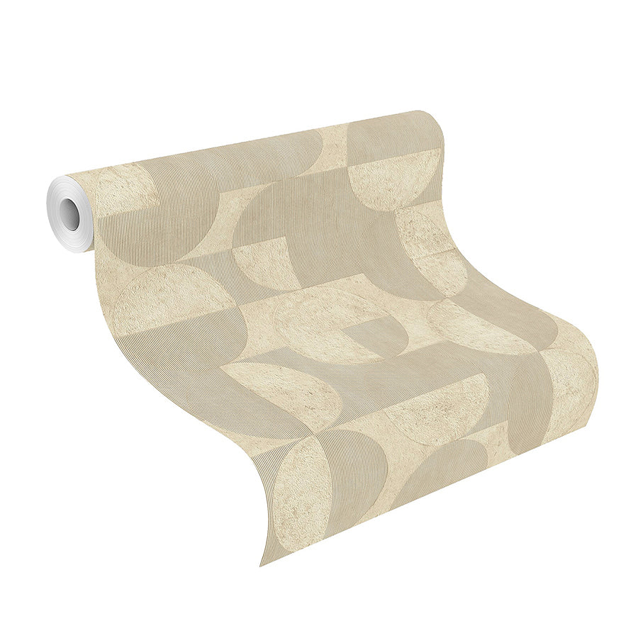 barcelo-beige-circles-wallpaper-york-wallcoverings-2980-521337 - York Wallcoverings Wallpaper