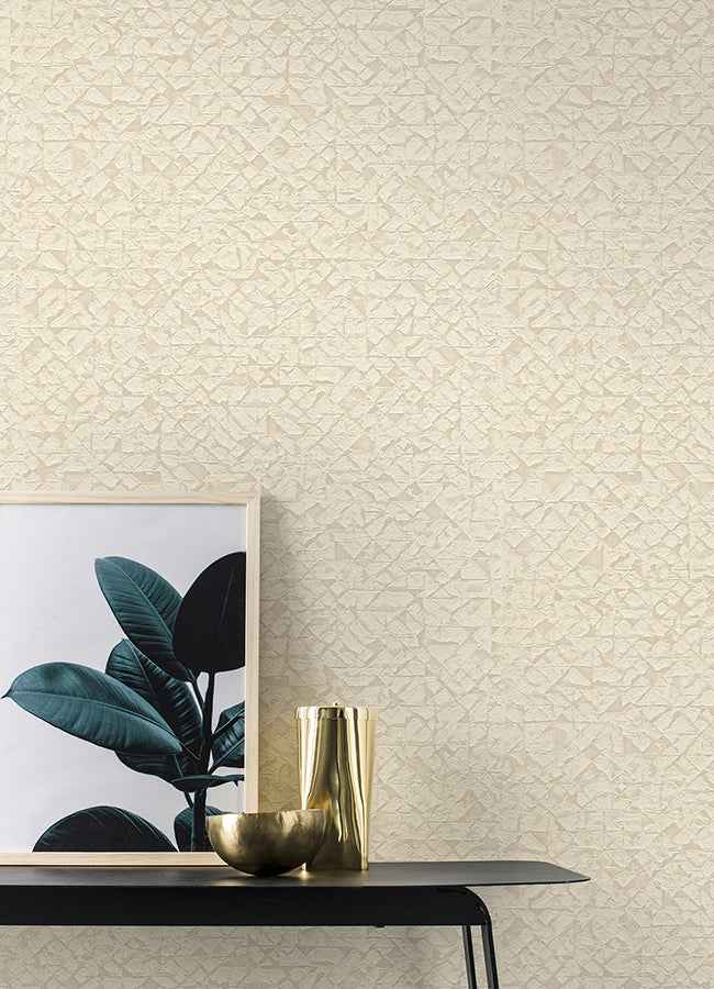 arbus-cream-geo-wallpaper-york-wallcoverings-2980-704334 - York Wallcoverings Wallpaper