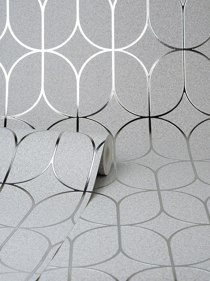 raye-silver-rosco-trellis-wallpaper-york-wallcoverings-fd42803 - York Wallcoverings Wallpaper