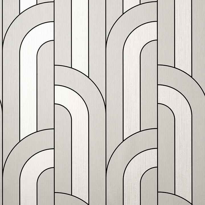 Ezra Platinum Arch Wallpaper - York Wallcoverings - FD42843 - York Wallcoverings Wallpaper