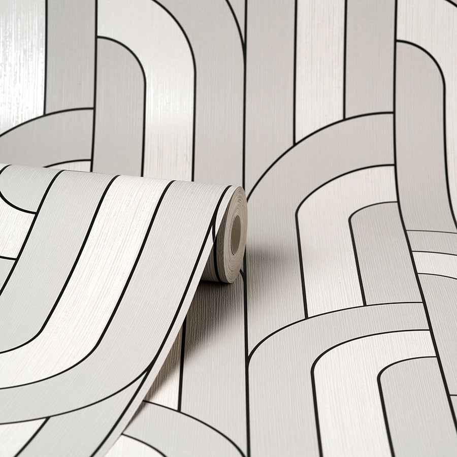 Ezra Platinum Arch Wallpaper - York Wallcoverings - FD42843 - York Wallcoverings Wallpaper