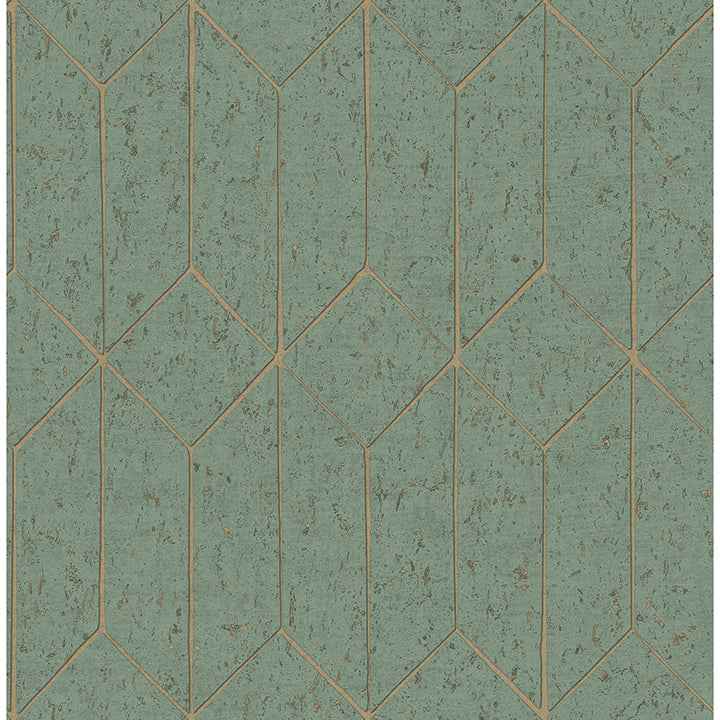 Hayden Mint Concrete Trellis Wallpaper - York Wallcoverings - 4125-26704