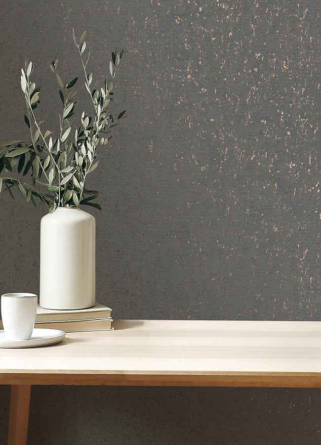 Callie Charcoal Concrete Wallpaper - York Wallcoverings - 4125-26706 - York Wallcoverings Wallpaper