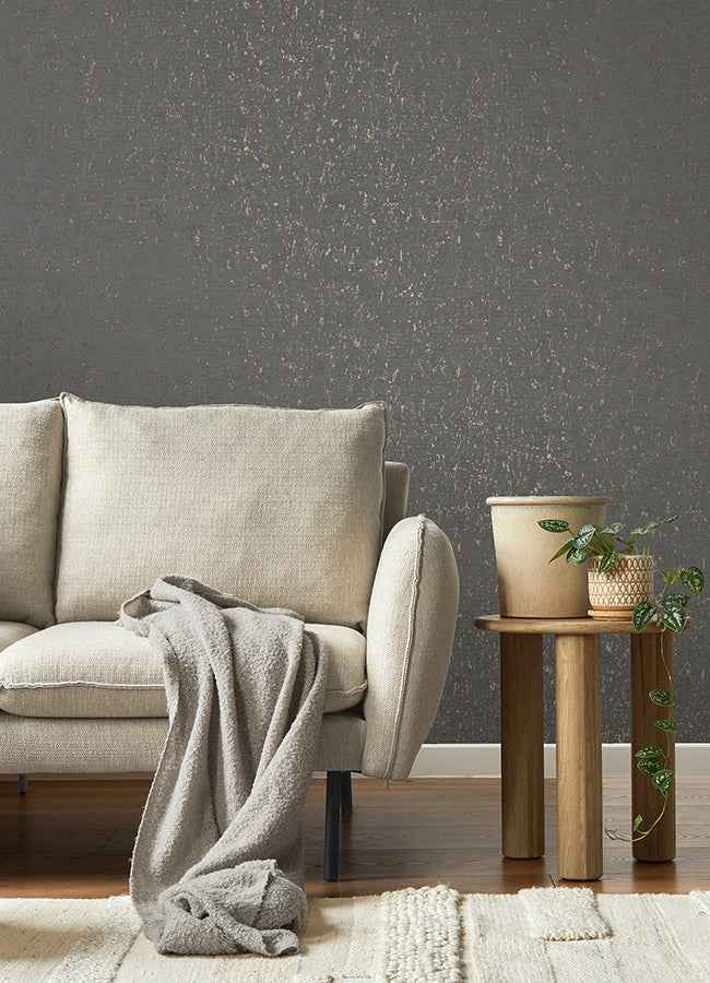 Callie Charcoal Concrete Wallpaper - York Wallcoverings - 4125-26706 - York Wallcoverings Wallpaper