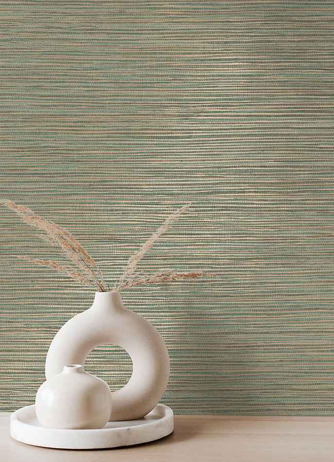 Alton Copper Faux Grasscloth Wallpaper - York Wallcoverings - 4125-26711 - York Wallcoverings Wallpaper