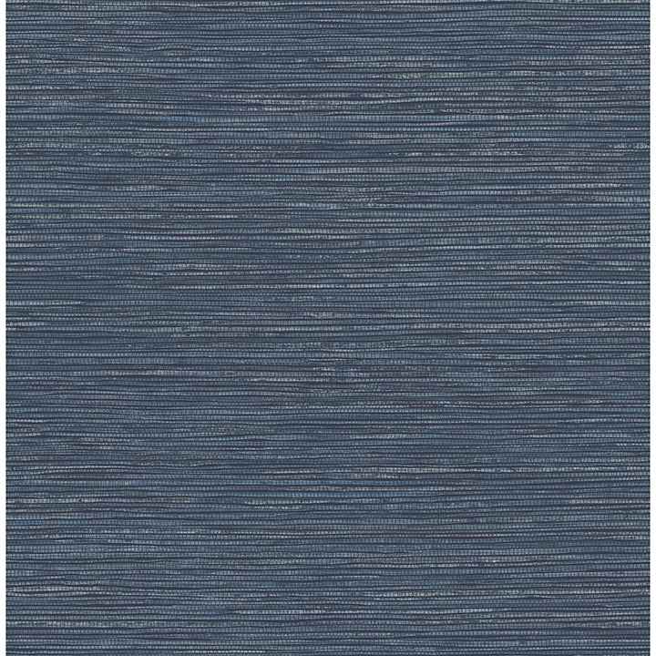 Alton Indigo Faux Grasscloth Wallpaper - York Wallcoverings - 4125-26712