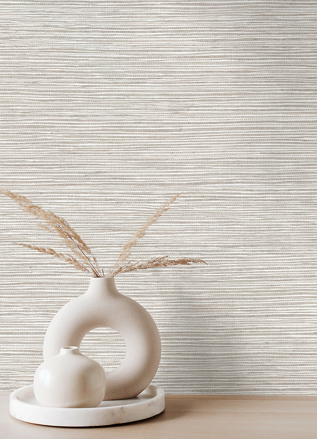 alton-light-grey-faux-grasscloth-wallpaper-york-wallcoverings-4125-26714 - York Wallcoverings Wallpaper