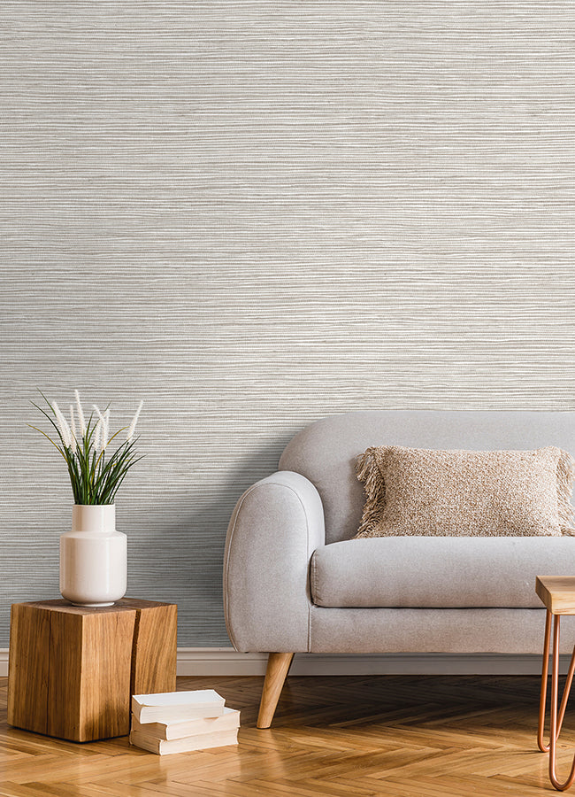 alton-light-grey-faux-grasscloth-wallpaper-york-wallcoverings-4125-26714 - York Wallcoverings Wallpaper