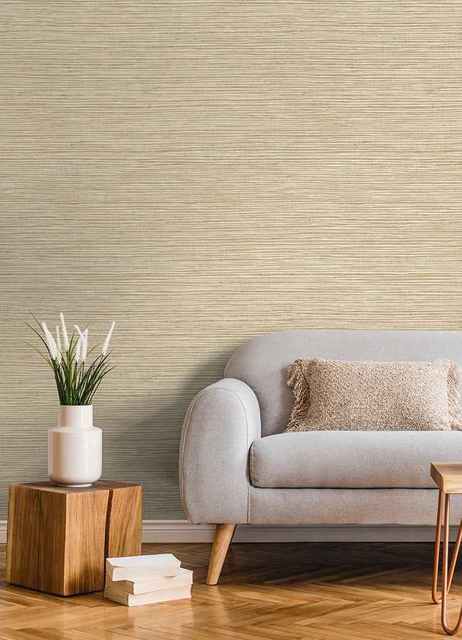 Alton Wheat Faux Grasscloth Wallpaper - York Wallcoverings - 4125-26720 - York Wallcoverings Wallpaper