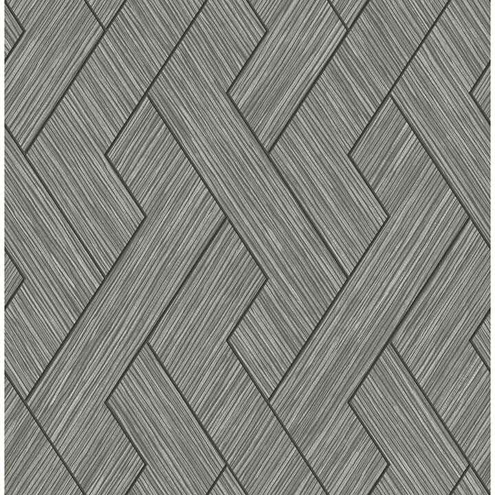 Ember Grey Geometric Basketweave Wallpaper - York Wallcoverings - 4125-26729 - York Wallcoverings Wallpaper