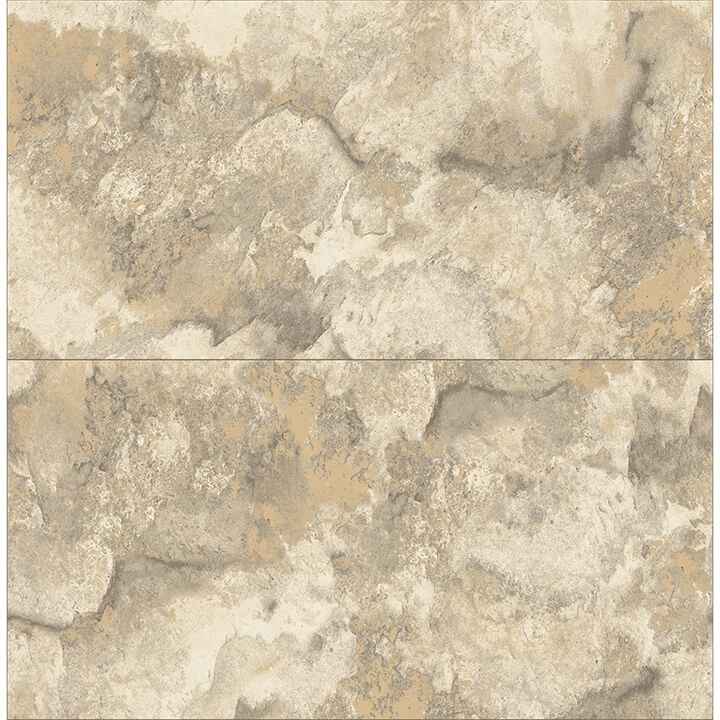 Aria Neutral Marbled Tile Wallpaper - York Wallcoverings - 4125-26732