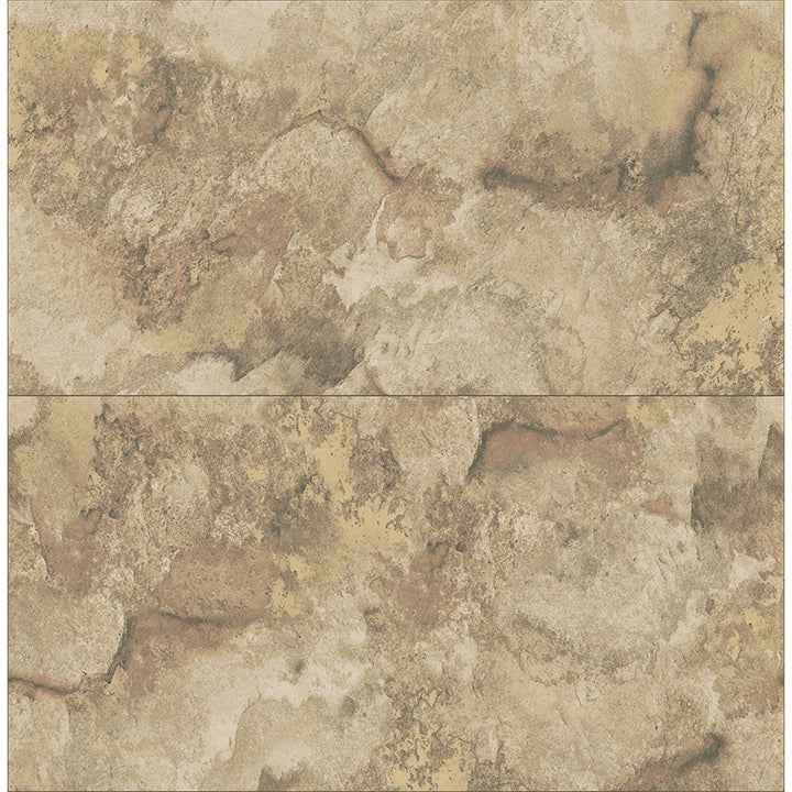 Aria Light Brown Marbled Tile Wallpaper - York Wallcoverings - 4125-26733