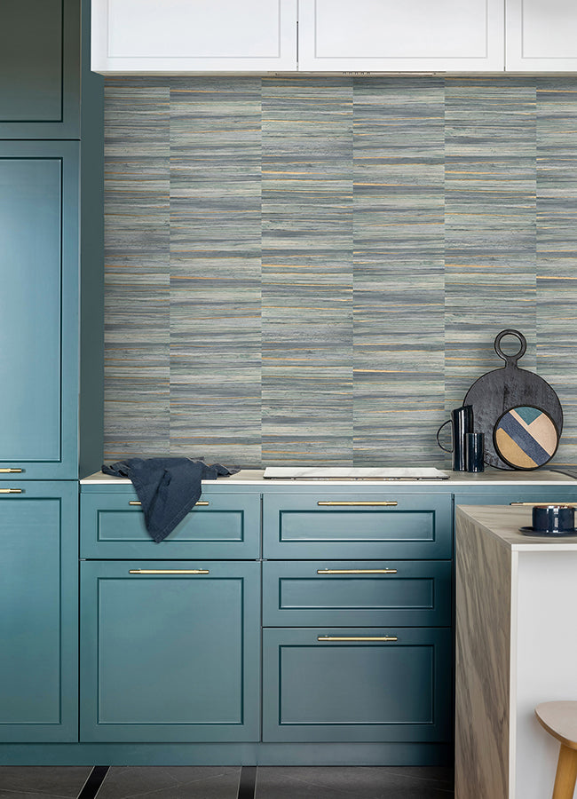 rowan-blue-faux-grasscloth-wallpaper-york-wallcoverings-4125-26745 - York Wallcoverings Papel pintado
