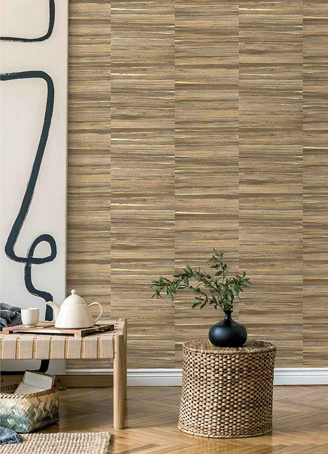 Rowan Chestnut Faux Grasscloth Wallpaper - York Wallcoverings - 4125-26746 - York Wallcoverings Wallpaper