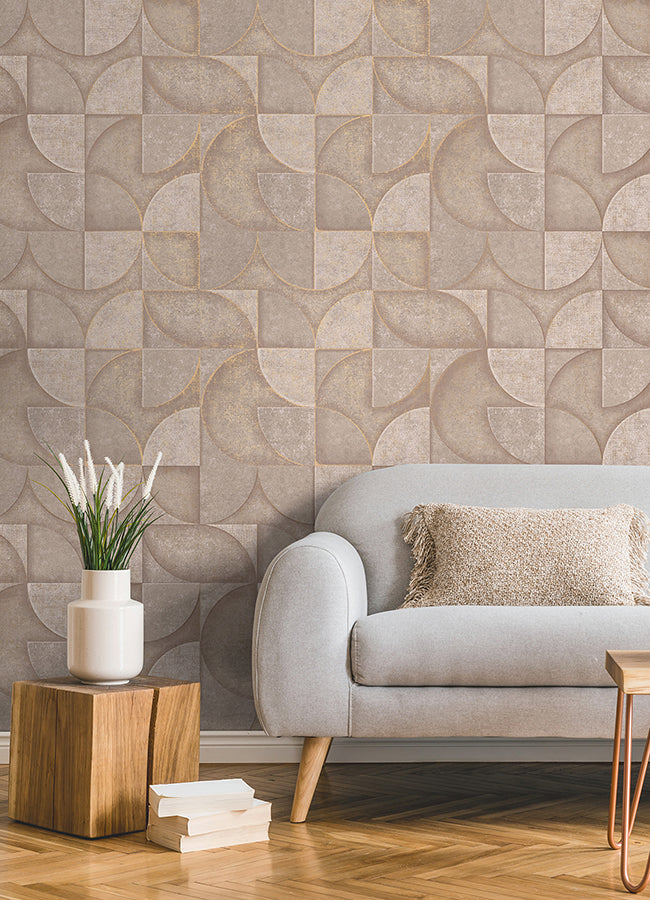 addison-blush-retro-geo-wallpaper-york-wallcoverings-4125-26748 - York Wallcoverings Wallpaper