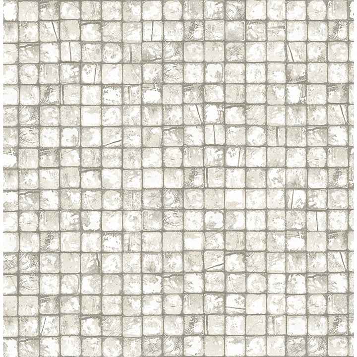 Kingsley Off White Tiled Wallpaper - York Wallcoverings - 4125-26755