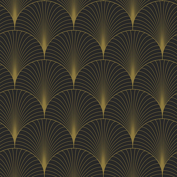 lempicka-black-art-deco-motif-wallpaper-york-wallcoverings-dd139457 - York Wallcoverings Wallpaper