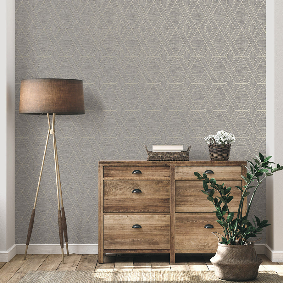 malcolm-grey-geo-wallpaper-york-wallcoverings-fd43152 - York Wallcoverings Wallpaper