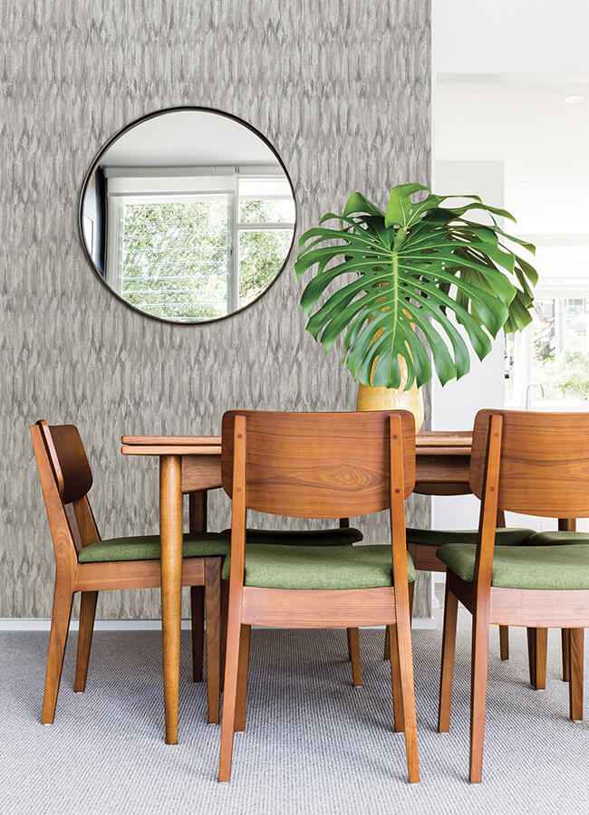 Kintana Silver Abstract Trellis Wallpaper - York Wallcoverings - 4105-86605 - York Wallcoverings Wallpaper