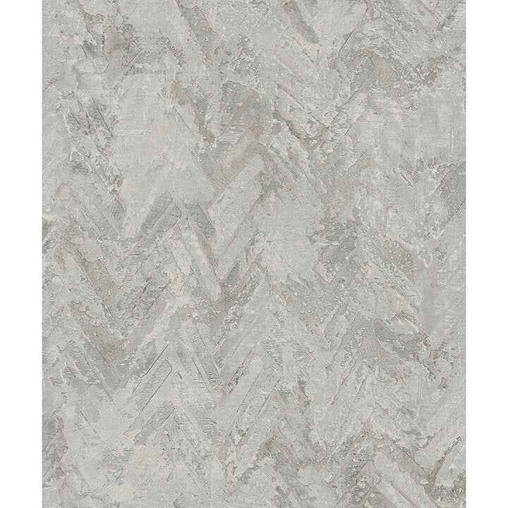 Amesemi Grey Distressed Herringbone Wallpaper - York Wallcoverings - 4105-86612
