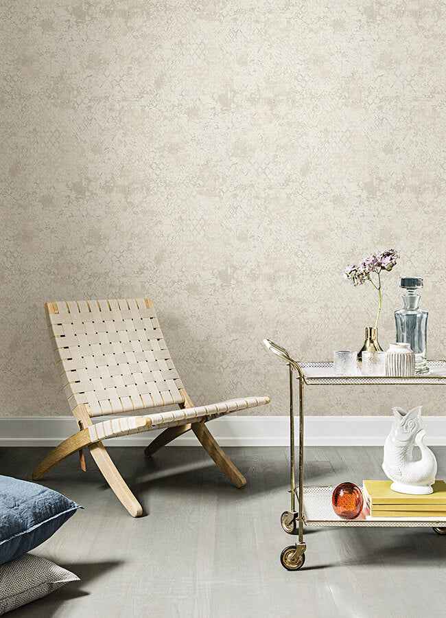 Zilarra Pearl Abstract Snakeskin Wallpaper - York Wallcoverings - 4105-86615 - York Wallcoverings Wallpaper