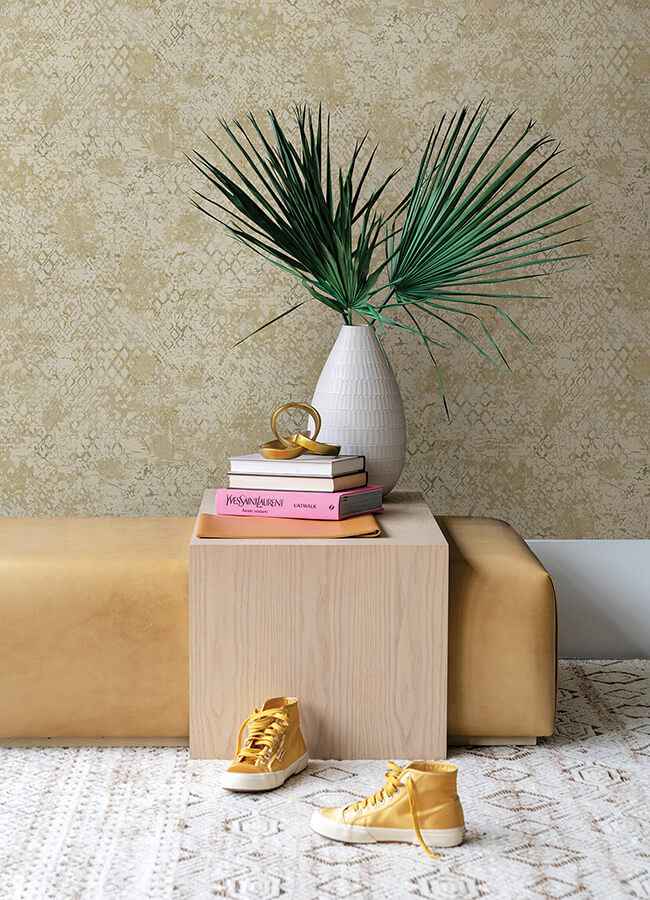 Zilarra Taupe Abstract Snakeskin Wallpaper - York Wallcoverings - 4105-86617 - York Wallcoverings Wallpaper