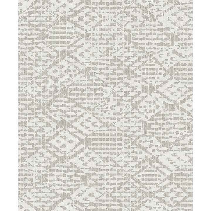 Helene Silver Glitter Geometric Wallpaper - York Wallcoverings - 4105-86620