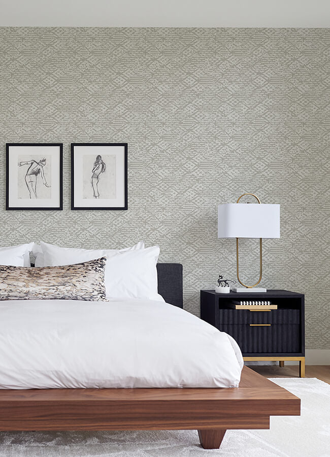 helene-silver-glitter-geometric-wallpaper-york-wallcoverings-4105-86620 - York Wallcoverings Wallpaper