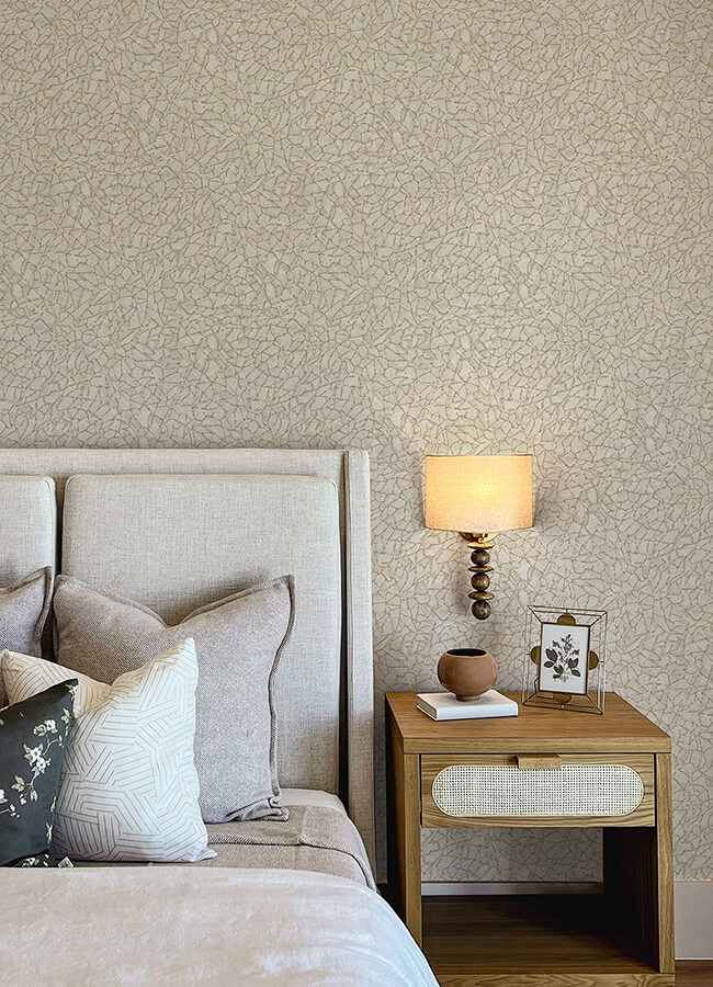 Soma Silver Metallic Crackling Wallpaper - York Wallcoverings - 4105-86624 - York Wallcoverings Wallpaper