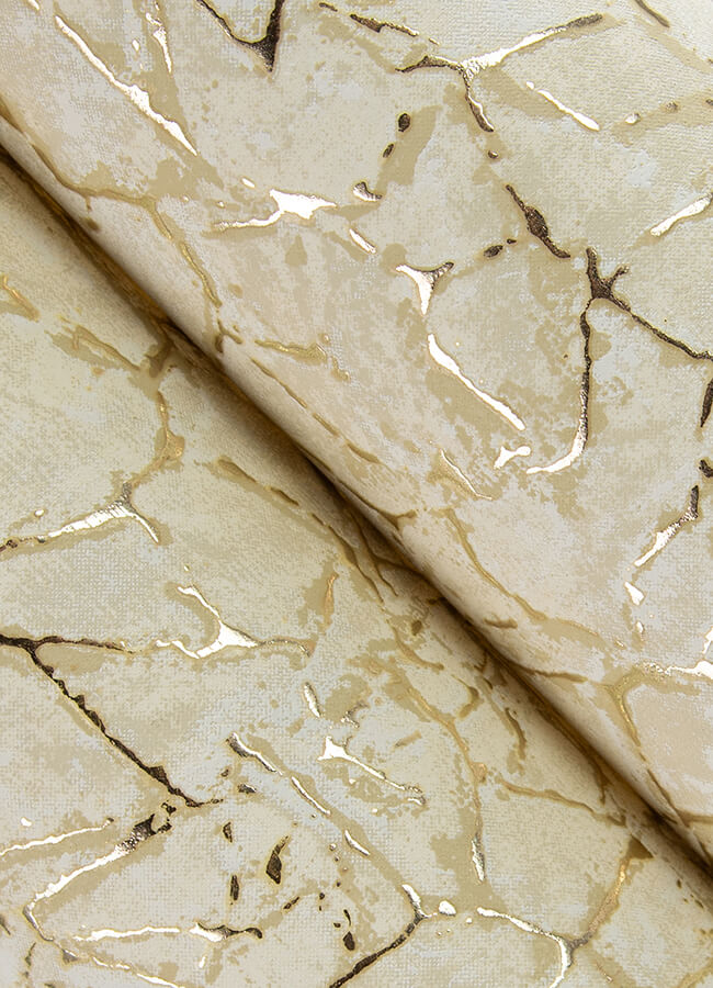 soma-gold-metallic-crackling-wallpaper-york-wallcoverings-4105-86625 - York Wallcoverings Wallpaper
