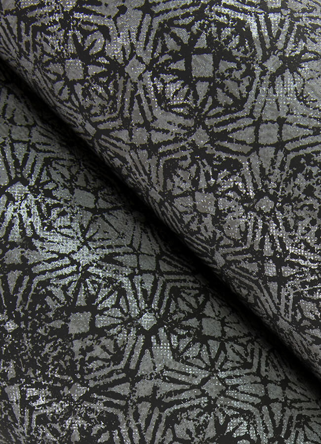 hirawa-pewter-metallic-mosaic-wallpaper-york-wallcoverings-4105-86627 - York Wallcoverings Wallpaper