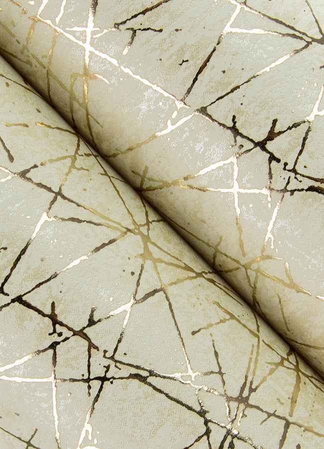 Bulan Gold Abstract Lines Wallpaper - York Wallcoverings - 4105-86632 - York Wallcoverings Wallpaper
