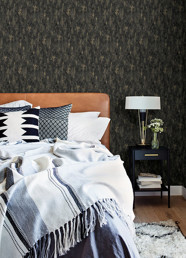 diorite-black-splatter-wallpaper-york-wallcoverings-4105-86638 - York Wallcoverings Wallpaper