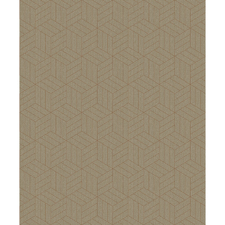 izarra-copper-geometric-block-wallpaper-york-wallcoverings-4105-86642 - York Wallcoverings Wallpaper