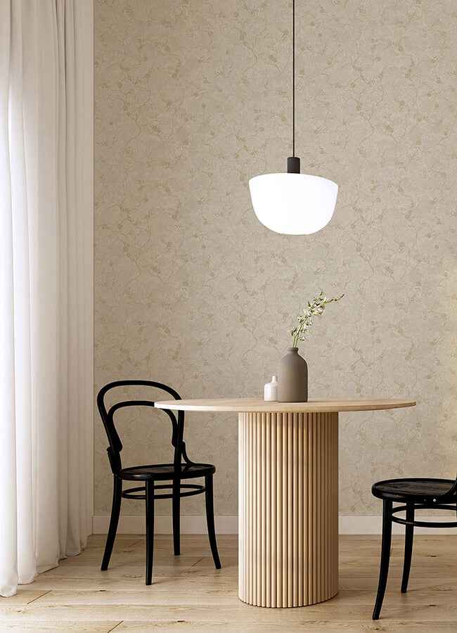 Mahina Pearl Floral Vine Wallpaper - York Wallcoverings - 4105-86648 - York Wallcoverings Wallpaper